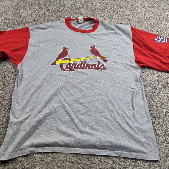 Majestic Other - Vintage St Louis Cardinals T Shirt Mens 2XL LEE Birds On The Bat Graphic